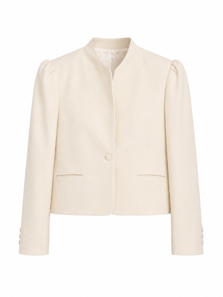 Signatures By Reed Roberts Cream Wool Skirt Suit Set W/ Jacket & Pencil Skirt